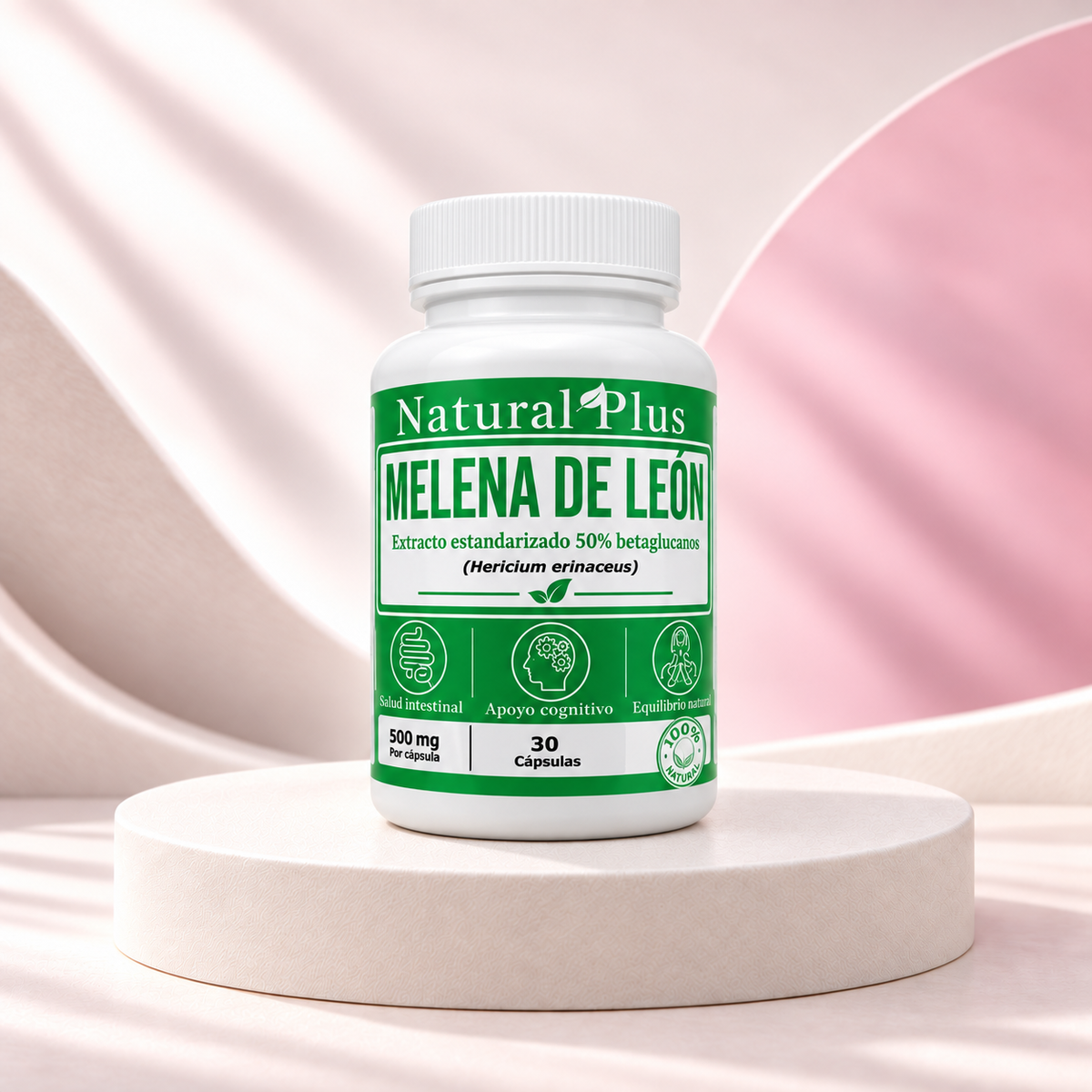 Hongo Melena de León x 30 Cápsulas - Natural Plus